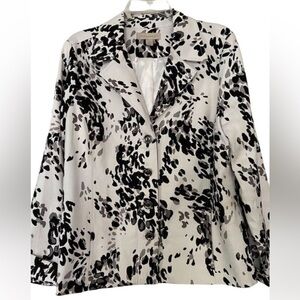 Laura Ashley Animal Print Blazer Classic Minimalist Parisian Academia Artistic